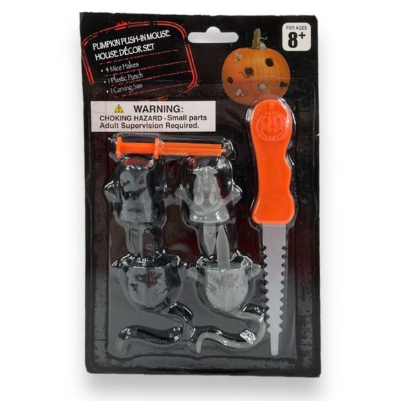 23-PACK LOT Push-In Mouse Mice Pumpkin Decorating Sets Jack-O-Lantern Halloween - Picture 10 of 14